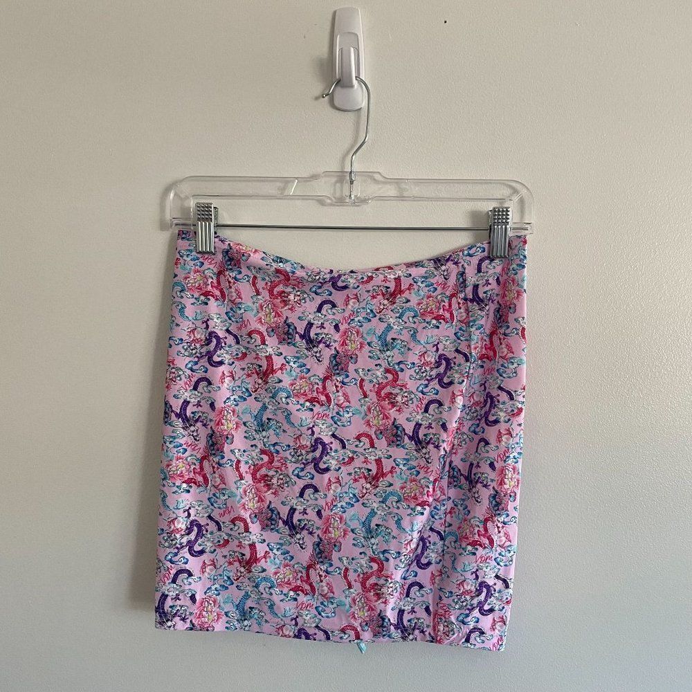 Revolve x VDM Natalie Ruched Dragons Swim Cover Up‎ Skirt Medium - Picture 5 of 8